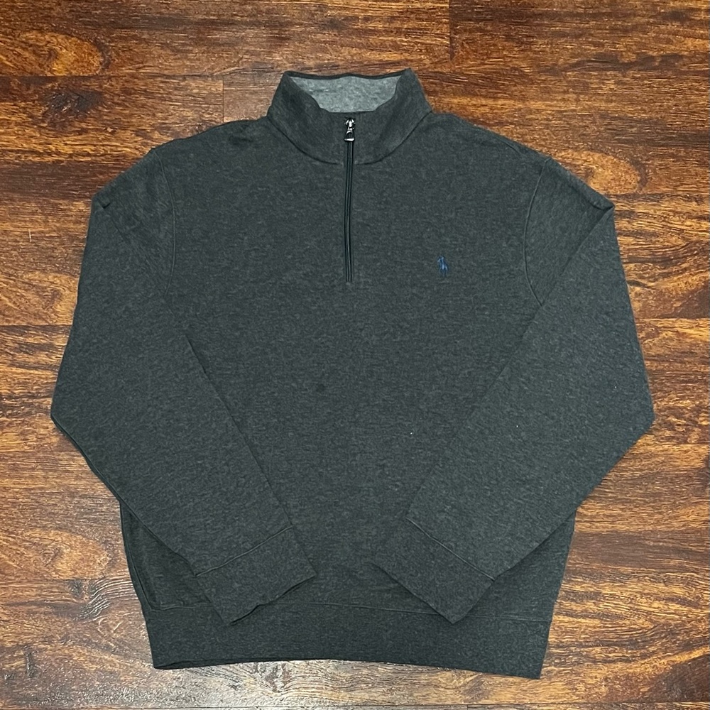 Polo Ralph Lauren Pullover Large  Blue Pony 1/4 Zipper Long Sleeve Men’s